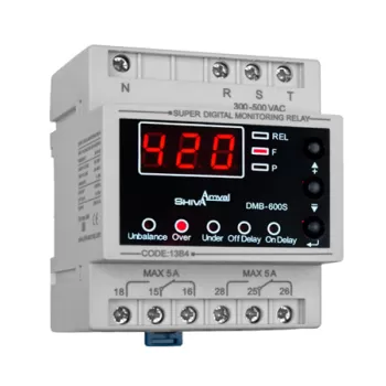 سوپر کنترل فاز دیجیتال مدل DMB-۶۰۰S شیوا امواج SUPER DIGITAL MONITORING RELAY MODEL DMB-600S SHIVA AMVAJ 13B4