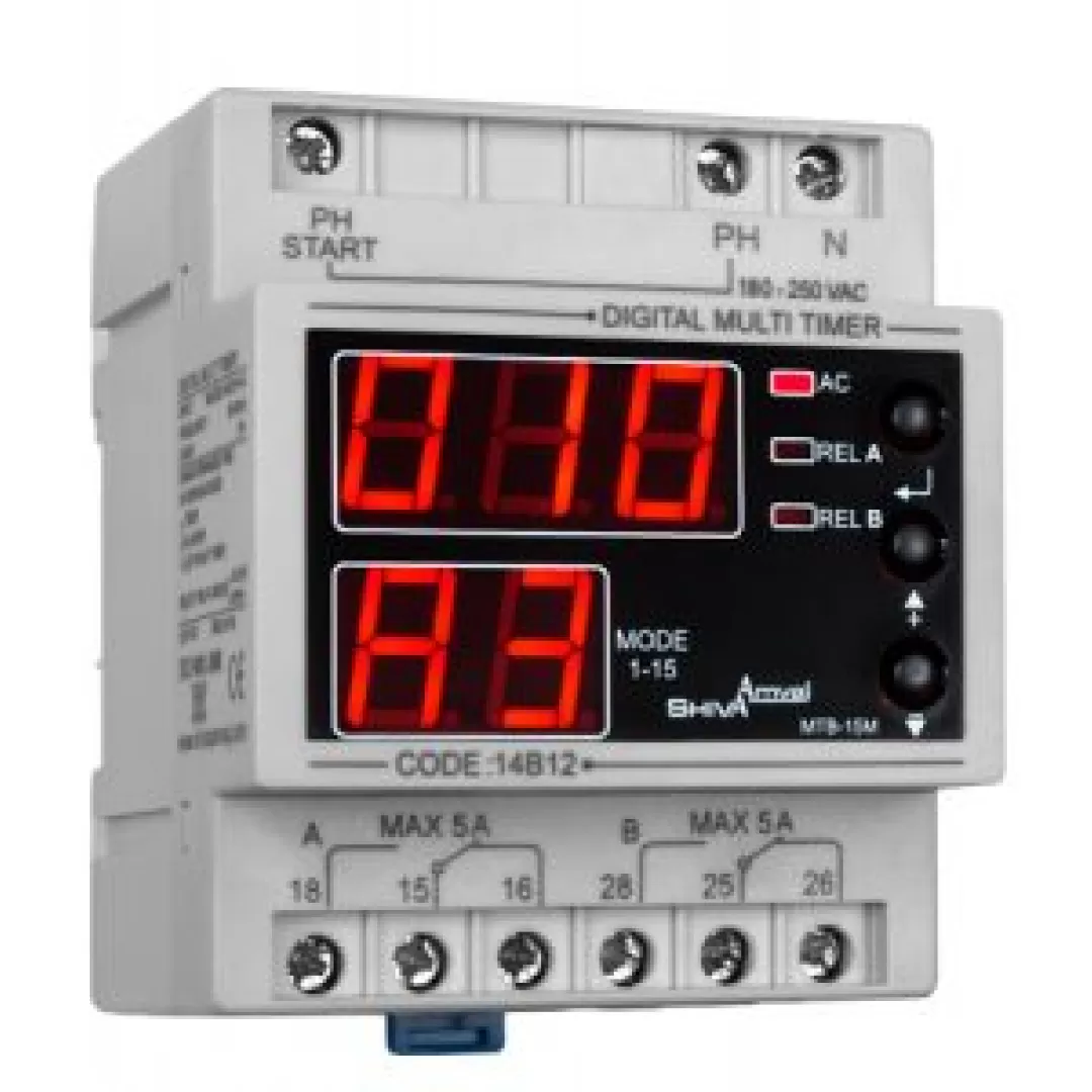 مولتی تایمر دیجیتال DIGITAL MULTI TIMER 14B12  شیوا امواج SHIVA AMVAJ