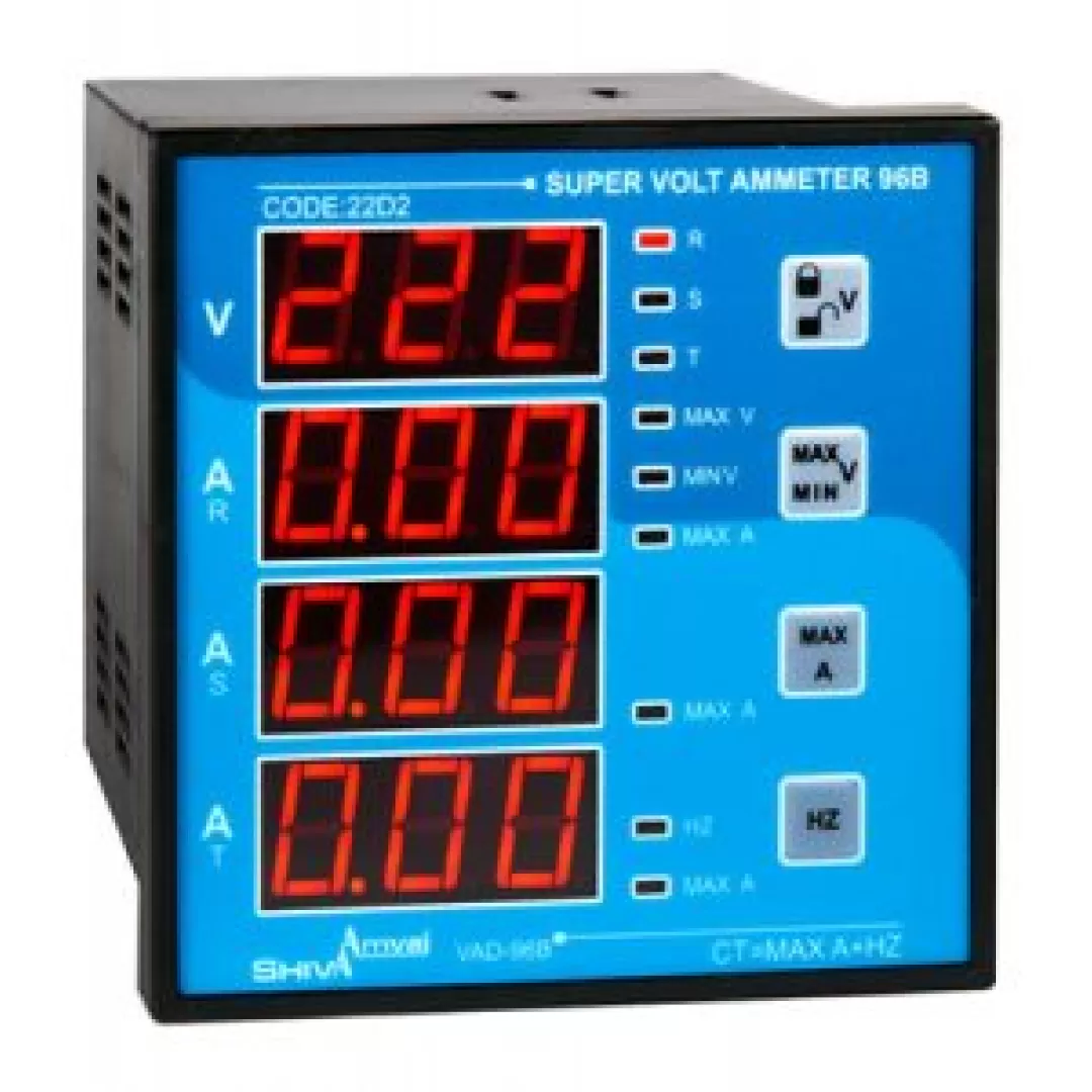 سوپر ولت آمپرمتر ۹۶B مدل VAD-۹۶B شیوا امواج SUPER VOLTMETER AMMETER 96B MODEL VAD-96B SHIVA AMVAJ 22D2  شیوا امواج SHIVA AMVAJ