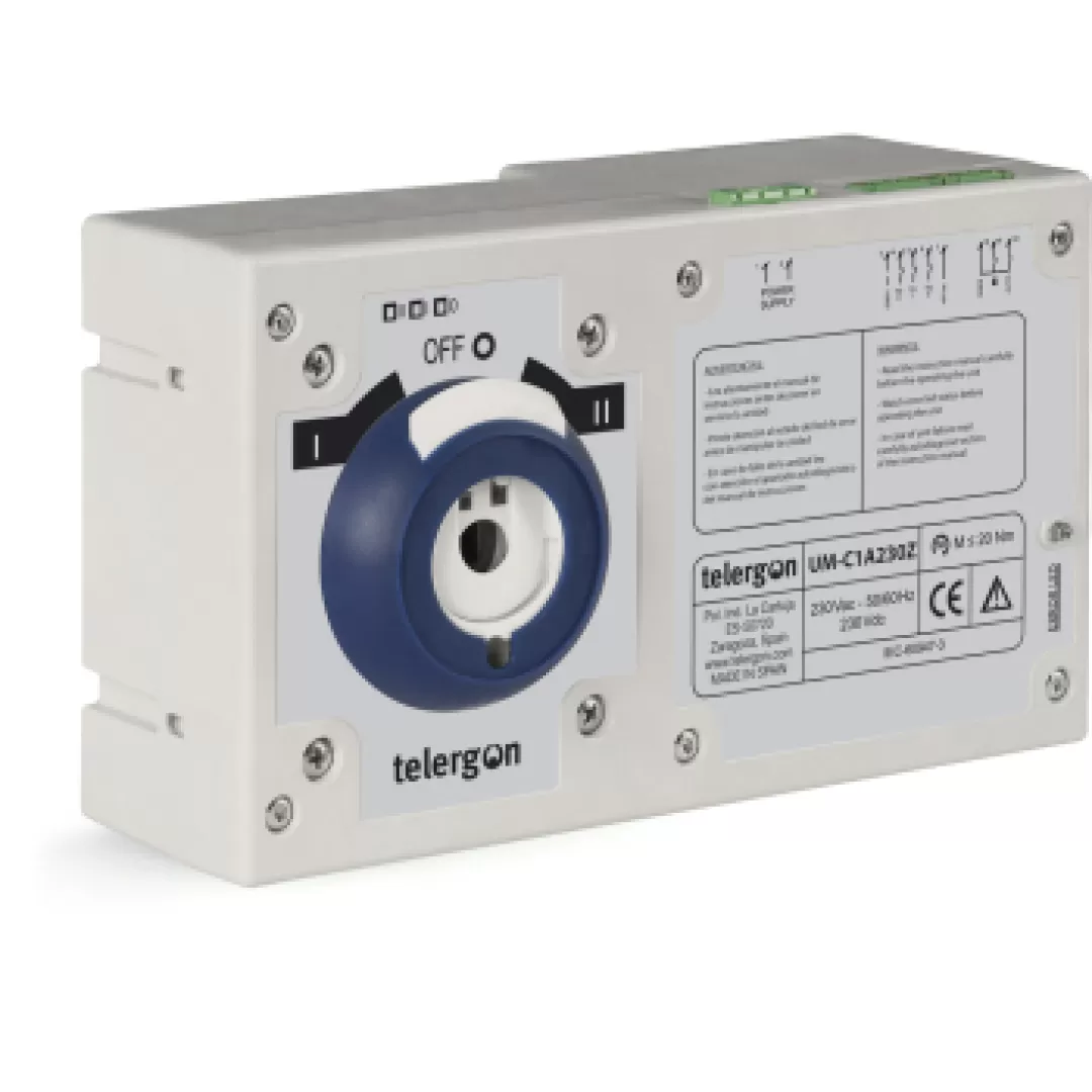موتور کلیدهای ۳ پل و ۴ پل ۴۰۰-۲۰۰ آمپر دوطرفه مدل UM-C۱A۲۳۰Z تلرگان MOTORIZED UNIT KIT FOR CHANGE OVER SWITCH 3P,3P+N 200-400 A MODEL UM-C1A230Z TELERGON   تلرگان Telergon