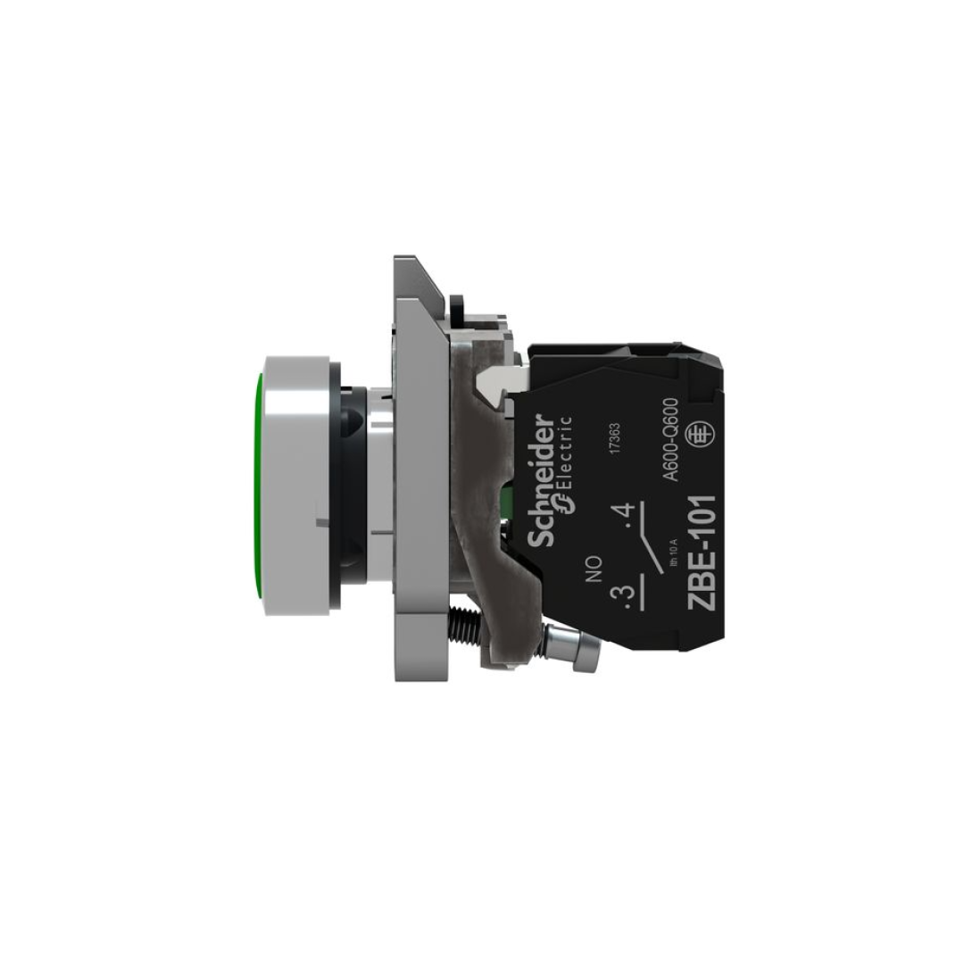 پوش باتن استارت مدل XB۴BA۳۱ اشنایدر PUSH BUTTON, METAL, FLUSH, GREEN, Ø22, SPRING RETURN, UNMARKED, 1 NO   اشنایدر الکتریک Schneider Electric